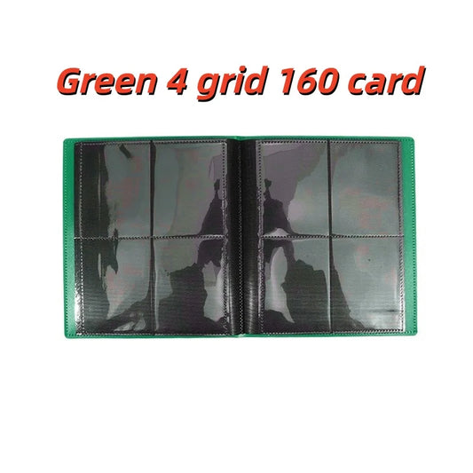 4-Pocket Zipper Trading Card Binder (160 Pockets) – Side-Loading, PU Cover