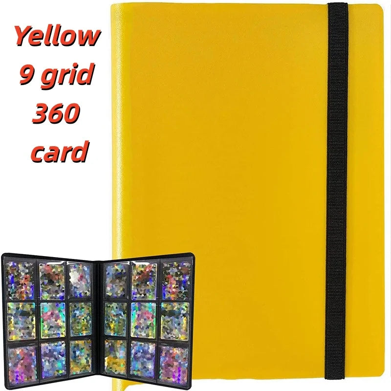 9-Pocket Zipper Trading Card Binder (360 Pockets) – Side-Loading, PU Cover