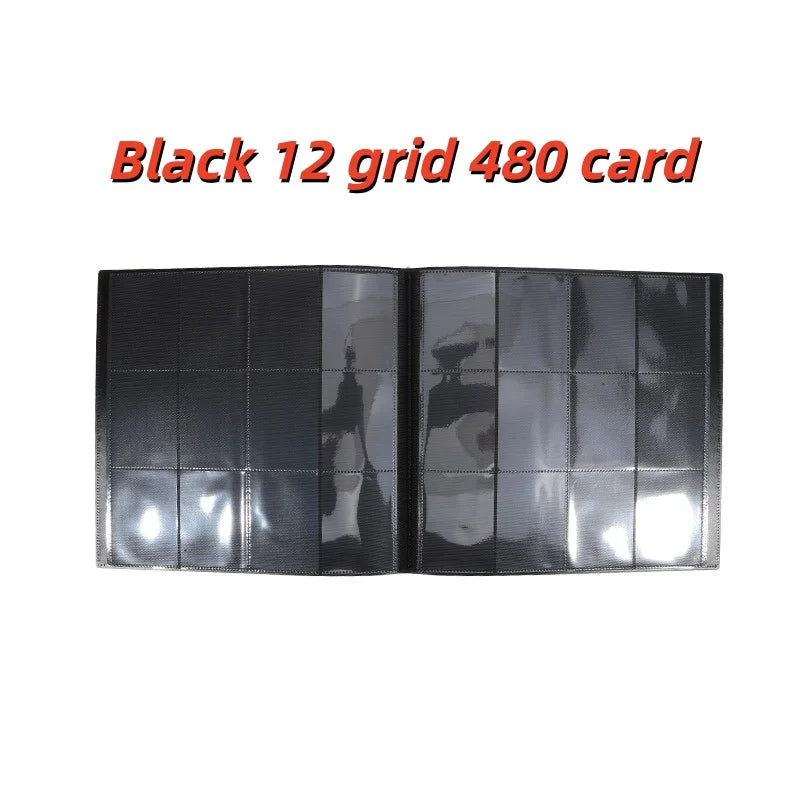 12-Pocket Zipper Trading Card Binder (360 Pockets) – Side-Loading, PU Cover