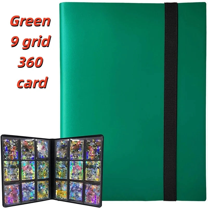 9-Pocket Zipper Trading Card Binder (360 Pockets) – Side-Loading, PU Cover