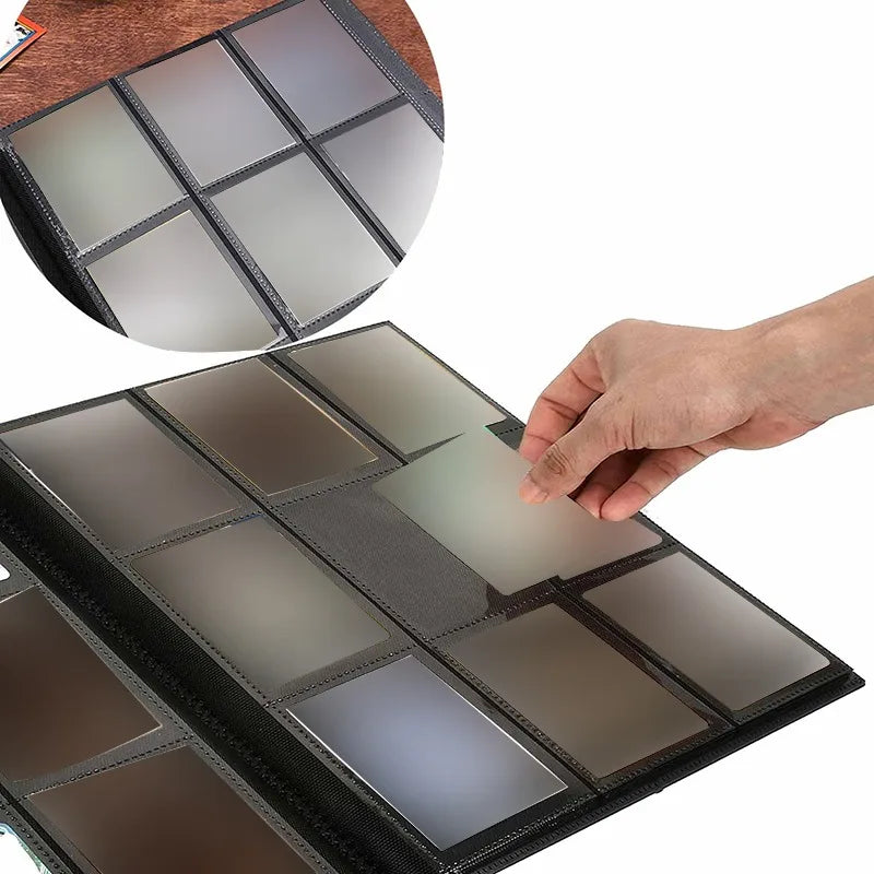 9-Pocket Zipper Trading Card Binder (360 Pockets) – Side-Loading, PU Cover