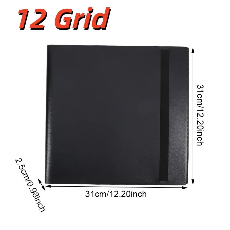 9-Pocket Zipper Trading Card Binder (360 Pockets) – Side-Loading, PU Cover