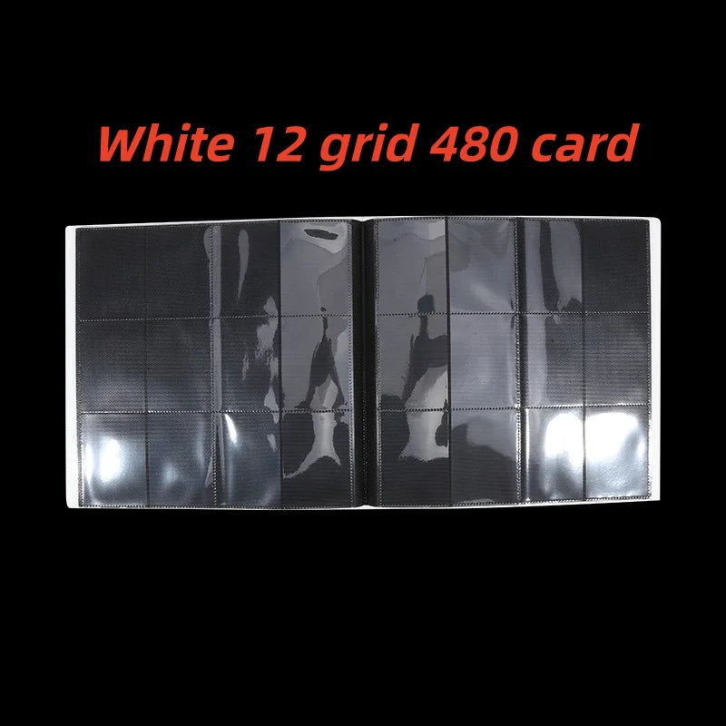 12-Pocket Zipper Trading Card Binder (360 Pockets) – Side-Loading, PU Cover