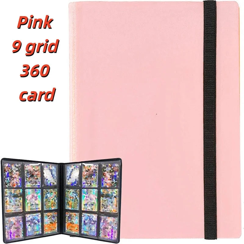 9-Pocket Zipper Trading Card Binder (360 Pockets) – Side-Loading, PU Cover