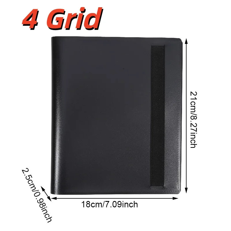 9-Pocket Zipper Trading Card Binder (360 Pockets) – Side-Loading, PU Cover