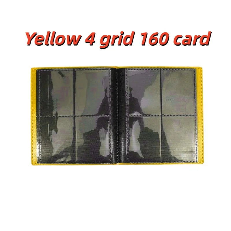 4-Pocket Zipper Trading Card Binder (160 Pockets) – Side-Loading, PU Cover