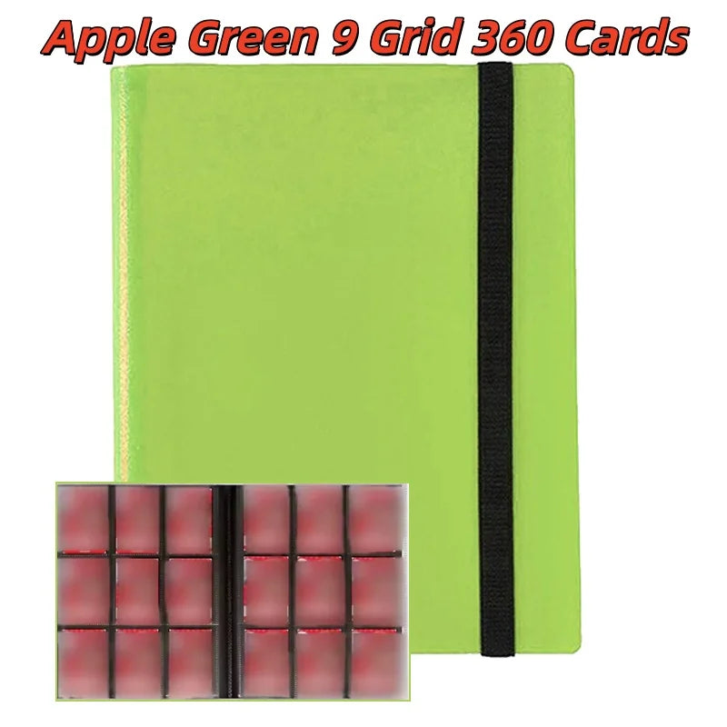 9-Pocket Zipper Trading Card Binder (360 Pockets) – Side-Loading, PU Cover