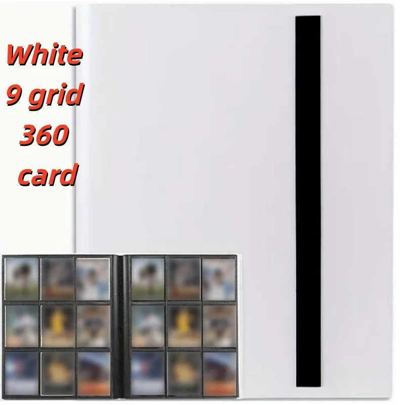 9-Pocket Zipper Trading Card Binder (360 Pockets) – Side-Loading, PU Cover
